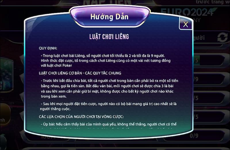 Các bước tham gia Bài liêng 789Club cho tân thủ